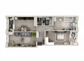 Трехкомнатная квартира на продажу, 85.5 м2, Краснодар, Колхозная улица, 5/2к1, микрорайон Табачная Фабрика