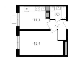 Продается 1-ком. квартира, 37.2 м2, Москва, метро Октябрьское поле