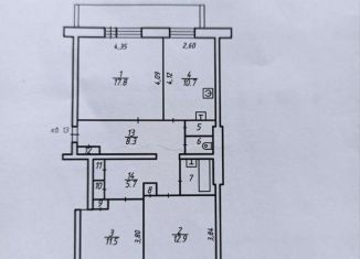 Продаю 3-ком. квартиру, 73.7 м2, посёлок Деревянка, улица Мира, 20