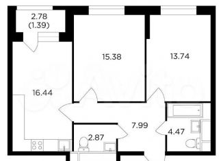 Продажа 2-комнатной квартиры, 62 м2, Москва, Шелепихинская набережная, 42к3, ЖК Фридом