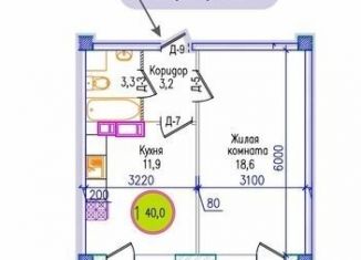 Продам однокомнатную квартиру, 40 м2, Мурманск