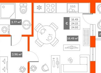 Продаю квартиру студию, 24.9 м2, Пушкин