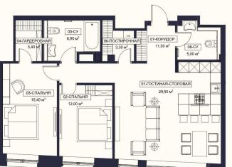 Продам 3-ком. квартиру, 85 м2, Москва, Озерковская набережная, 6, метро Новокузнецкая