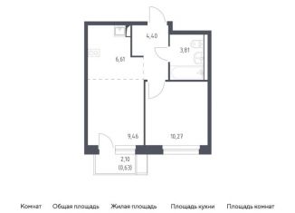 Продажа 1-ком. квартиры, 35.2 м2, Московская область, Олимпийская улица