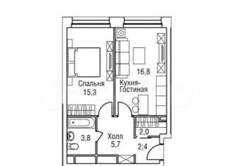 Продажа 2-ком. квартиры, 46 м2, Москва, Шелепихинская набережная, 42к3, ЖК Фридом