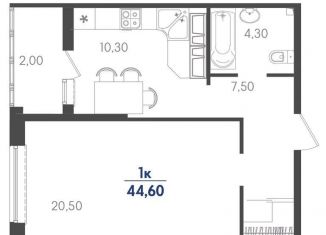 Продаю 1-ком. квартиру, 44.4 м2, Краснодарский край, улица имени В.Н. Мачуги, 166лит2