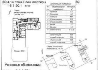 Продается 3-комнатная квартира, 62.6 м2, Красногорск, жилой комплекс Изумрудные Холмы, к20, ЖК Изумрудные Холмы
