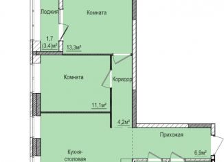 Продажа 2-ком. квартиры, 61.5 м2, Ижевск, ЖК Покровский