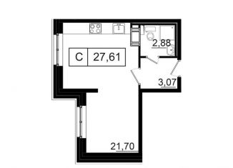 Продается 1-комнатная квартира, 27.6 м2, деревня Янино-2, ЖК Рябиновый Сад