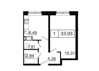 Продажа 1-ком. квартиры, 33.9 м2, деревня Янино-2