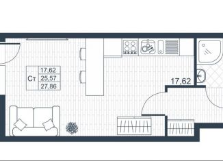 Продажа квартиры студии, 27.9 м2, Коммунар, Ново-Антропшинская улица, 5