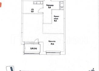 Продаю 1-ком. квартиру, 44 м2, Москва, ЖК Огни-2, улица Василия Ланового, 1к2