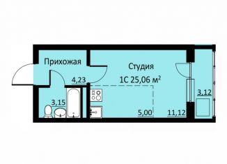 Квартира на продажу студия, 25.1 м2, деревня Кондратово, Водопроводная улица, 6/1