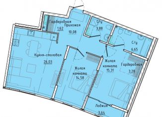 2-ком. квартира на продажу, 87.2 м2, Екатеринбург, Машинная улица, 1Д, ЖК Клевер Парк