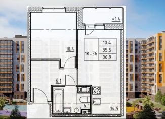 Продаю 1-ком. квартиру, 36.9 м2, Санкт-Петербург, проспект Ветеранов, Кировский район