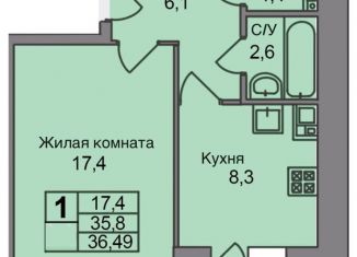 Продается 1-комнатная квартира, 36.5 м2, Ижевск, Индустриальный район, улица Халтурина, 41