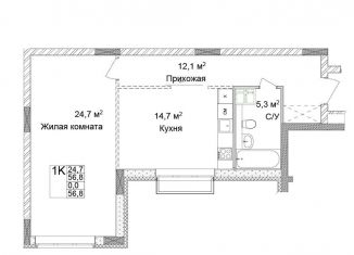 Продажа 1-комнатной квартиры, 56.8 м2, Нижний Новгород, улица Сеченова, Нижегородский район