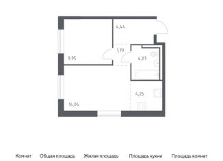 Однокомнатная квартира на продажу, 38.5 м2, деревня Лаголово, жилой комплекс Квартал Лаголово, 1