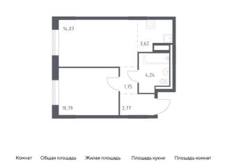Продам однокомнатную квартиру, 37.2 м2, деревня Лаголово, жилой комплекс Квартал Лаголово, 1