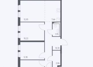 Продается четырехкомнатная квартира, 77.4 м2, село Остафьево, жилой комплекс Остафьево, к12.1