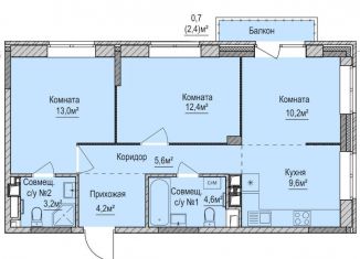 3-комнатная квартира на продажу, 62.8 м2, Ижевск, жилой район Буммаш