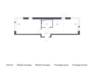 Продажа однокомнатной квартиры, 48.4 м2, Москва, жилой комплекс Квартал Западный, к2