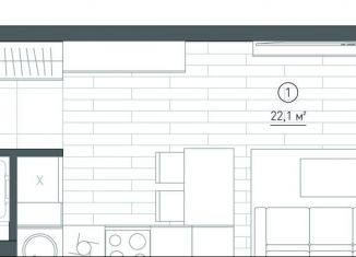 Квартира на продажу студия, 25.3 м2, Москва, улица Академика Королёва, вл13, метро Бутырская