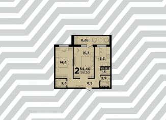 Продажа 2-ком. квартиры, 58.5 м2, Волгоград, ЖК Парк Европейский