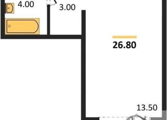 Продажа квартиры студии, 26.8 м2, Новосибирск, ЖК Галактика, улица Николая Островского, 195ск3