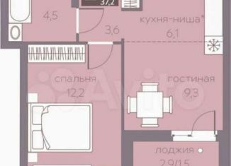 Продается 2-ком. квартира, 37.2 м2, Пермь, ЖК Погода, Серебристая улица, 18