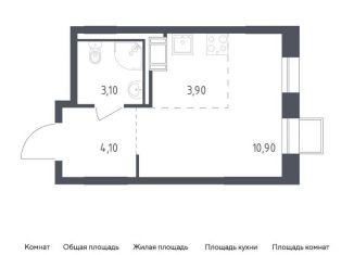 Продам квартиру студию, 22 м2, посёлок Песочный