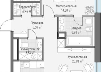 1-комнатная квартира на продажу, 67.1 м2, Москва, метро Площадь Революции