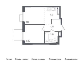 Продается 2-комнатная квартира, 33.9 м2, деревня Юрлово, жилой комплекс Пятницкие Луга, к1/2