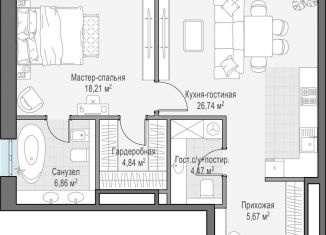 Продается однокомнатная квартира, 66.7 м2, Москва, метро Площадь Революции