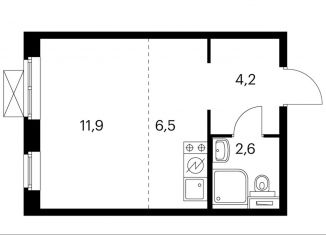 Квартира на продажу студия, 25.1 м2, Котельники, ЖК Кузьминский Лес