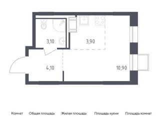 Продается квартира студия, 22 м2, посёлок Песочный