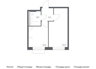 Продается однокомнатная квартира, 34.7 м2, Москва, жилой комплекс Новое Внуково, к24