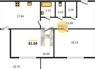 Продаю 2-комнатную квартиру, 81.7 м2, поселок Шуберское, микрорайон Молодёжный, 6