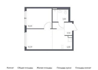 Продается однокомнатная квартира, 34.6 м2, село Остафьево, жилой комплекс Остафьево, к22