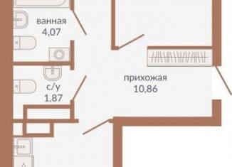 2-комнатная квартира на продажу, 62.8 м2, Екатеринбург, Верх-Исетский район