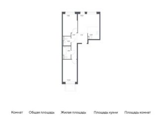 Продается 2-комнатная квартира, 60.7 м2, Санкт-Петербург, Советский проспект, 10, ЖК Живи в Рыбацком