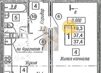Продам 1-комнатную квартиру, 37 м2, Воронежская область, улица Генерала Черткова, 2