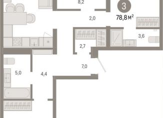 Продам 2-комнатную квартиру, 78.8 м2, Свердловская область