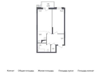 Продаю 1-комнатную квартиру, 56.4 м2, посёлок Жилино-1, жилой комплекс Егорово Парк, к1, ЖК Егорово Парк
