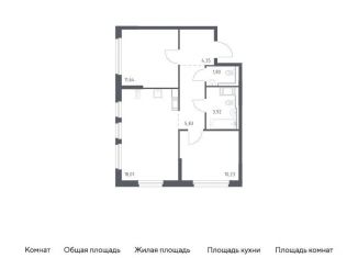 Продам 2-комнатную квартиру, 55.8 м2, Санкт-Петербург