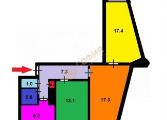 3-комнатная квартира на продажу, 65.1 м2, Санкт-Петербург, метро Парнас, улица Жени Егоровой, 3к2