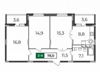 Продам 3-комнатную квартиру, 78 м2, Владимирская область, Сталинградский бульвар, 7