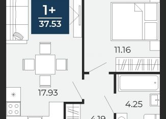 Продажа однокомнатной квартиры, 37.5 м2, Тюмень