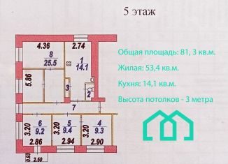 Продам пятикомнатную квартиру, 80 м2, Ивановская область, улица Громобоя, 15