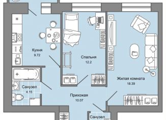 2-комнатная квартира на продажу, 58 м2, Ульяновская область